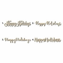 Happy Holidays Sign Unfinished Wood Cutout Home Decor DIY Option 4- 36" Wide / 1/2"