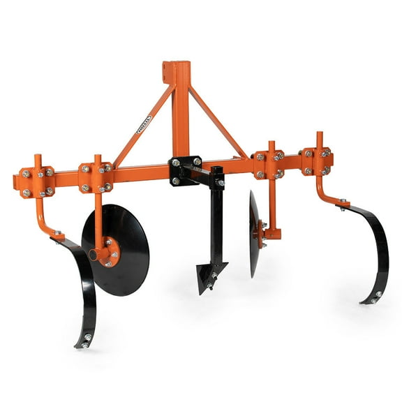 Titan Attachments Orange 60" Adjustable Disc Bedder, Category 1, 3 Point Quick Hitch Compatible