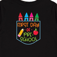thumbnail image 4 of Inktastic 1st Day of Preschool Crayons and Apple Back to School Boys or Girls Long Sleeve Toddler T-Shirt, 4 of 5