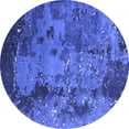 thumbnail image 1 of Ahgly Company Indoor Round Oriental Blue Industrial Area Rugs, 8' Round, 1 of 4