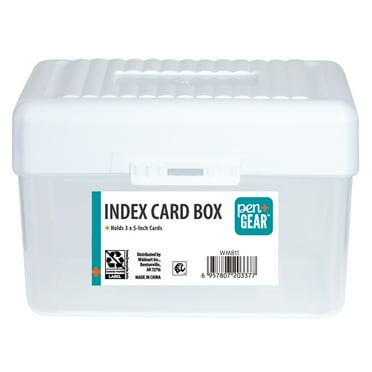 Pen+Gear Desktop Storage Box, 3" x 5", White, Plastic Storage Organizer For Home & Office White