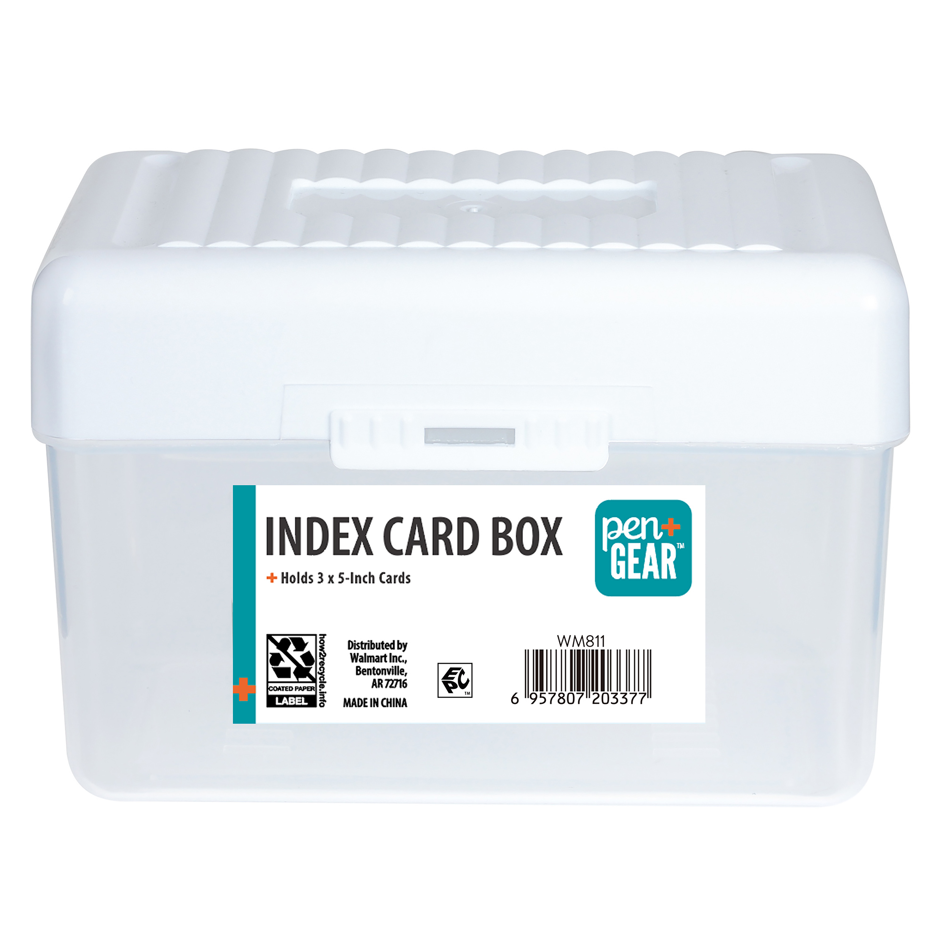Pen+Gear Desktop Storage Box, 3" x 5", White, Plastic Storage Organizer For Home & Office White