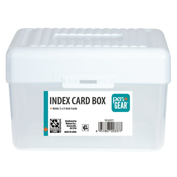 Pen+Gear Desktop Storage Box, 3" x 5", White, Plastic Storage Organizer For Home & Office White