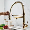thumbnail image 4 of Grifo de cocina con acabado cromado, construcción de latón macizo, rotación flexible, fácil de operar para una experiencia amigable para el usuario, configuración de doble función, 4 of 5