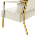 thumbnail image 6 of Renwick 56.5" W Upholstered Sofa Couch with Gold Tone Metal Arms and Legs, Beige, 6 of 10