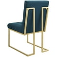 thumbnail image 4 of Side Dining Chair, Set of 2, Fabric, Metal Steel, Gold Navy Blue, Modern Contemporary Urban Design, Kitchen Room Cafe Bistro Restaurant Hospitality, 4 of 4