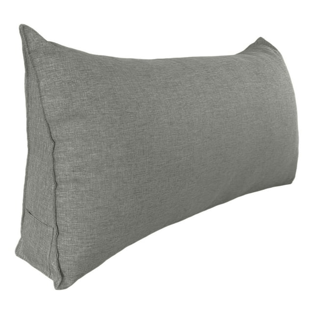 Triangular Headboard Pillow Wedge Bolster Cushion for Sitting Up in Bed Reading Support Small Backrest Pillow for Adult Use on Couch Daybed and Dorm Rooms, 20 * 39 * 7.8in