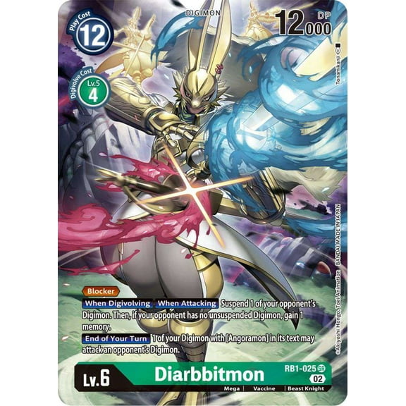 Digimon Resurgence Booster Super Rare Diarbbitmon RB1-025 (Textured Alternate Art)