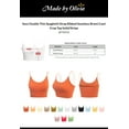 thumbnail image 2 of Made by Olivia Women's Sexy Double Thin Spaghetti Strap Ribbed Seamless Brami Cami Crop Top Solid/Stripe, 2 of 6