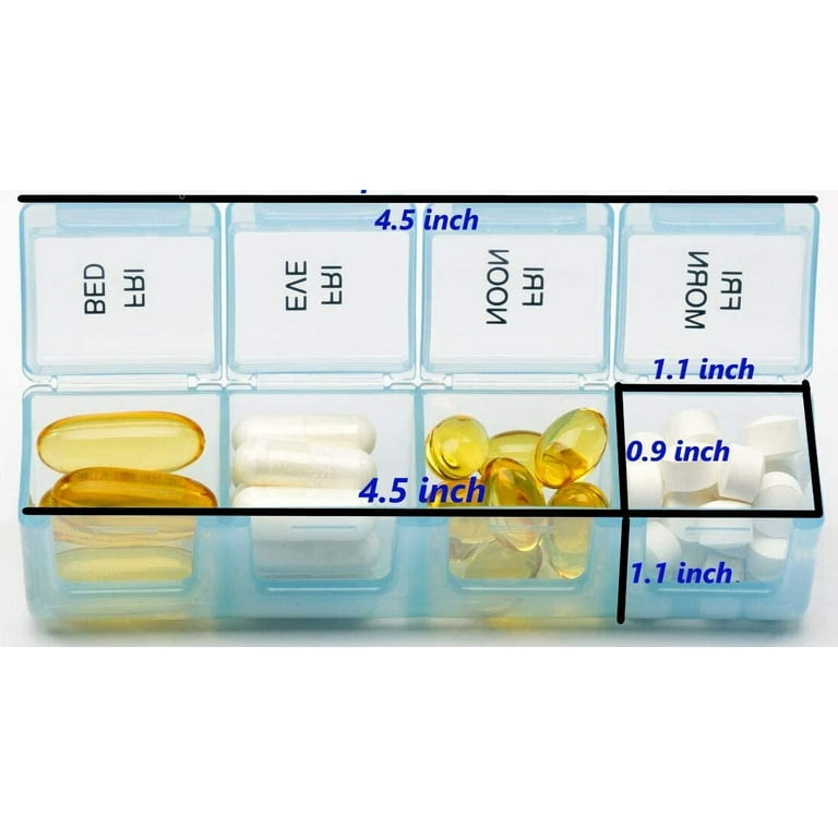 Zzteck Monthly Pill Organizer 28 Day Pill Box Organizerd by Week, Large 4 Weeks One Month Pill Cases with Dust-proof Container for Pills/Vitamin/Fish