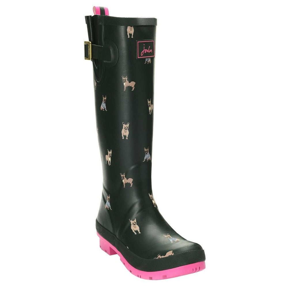 Joules - Joules Welly Print Tall Rain Boots Olive Dogs US Size 10 ...