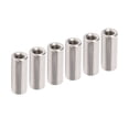 thumbnail image 4 of 20 Pcs Round Connector Nut M6x1.0 10 L25mm Rod Coupling Nuts Stainless Steel Threaded Sleeve Rod, 4 of 14
