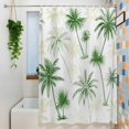 thumbnail image 4 of Shower Curtains for Bathroom-72"x72",Summer Vacation Green Palm Tree Waterproof Bath Curtain Grommet Shower Curtain Set with Hooks,, 4 of 9