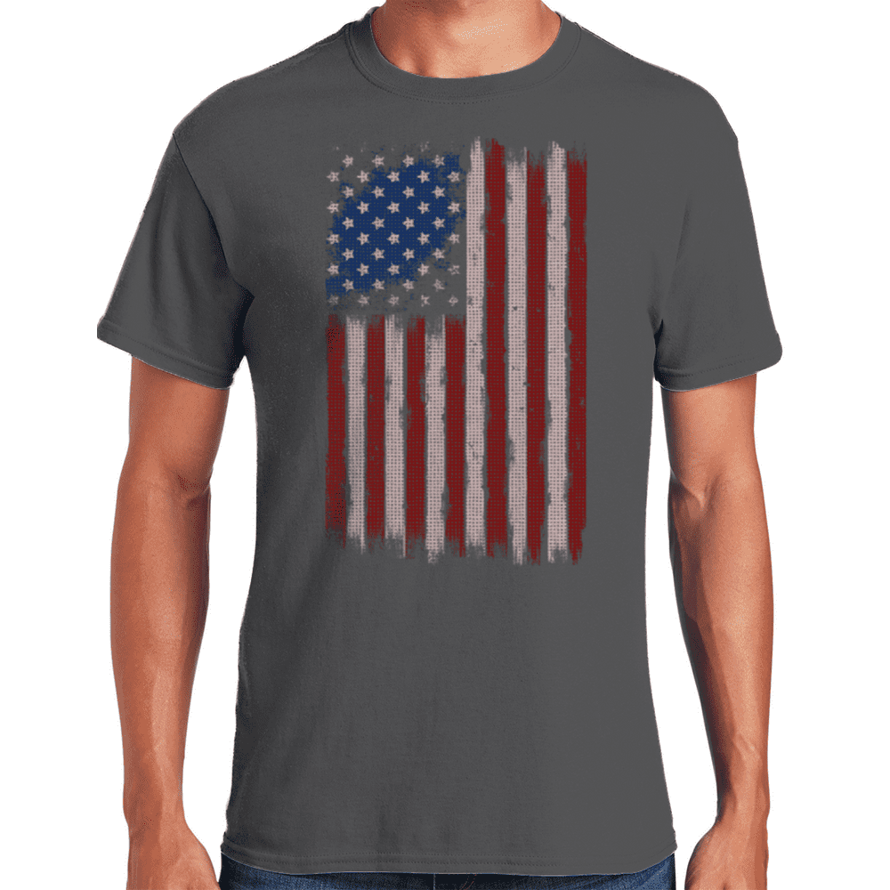 Graphic America - Graphic America Walmart Distressed American Flag Men ...