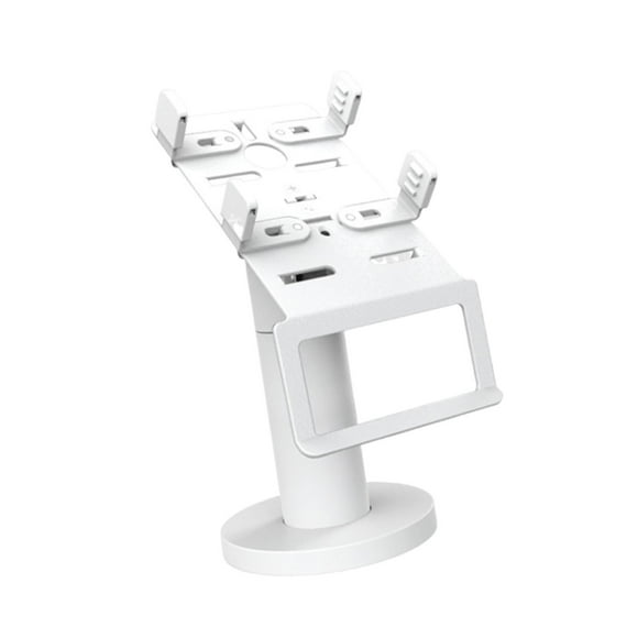 Soporte para terminal POS, expositor de tarjetas de crédito, soporte para cajeros, resistente para lector de tarjetas para almacén y biblioteca.