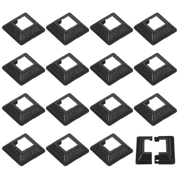 Uxcell Post Skirt, 16pack 32x32mm/1.3"x1.3" Plastic Split Style Post Base Cover Trim Skirt for Fence Stair Handrail Railing Porch, 72x72mm/2.8"x2.8"(Overall)
