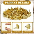 thumbnail image 6 of BlinkLLX 200 Pcs Upholstery Tacks for Decorative Furniture Upholstery Nails 7/16 Inch Vintage Head Diameter Brass Daisy Thumb Tack Push Pin Furniture DIY (Gold), 6 of 14