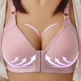 thumbnail image 1 of Ropa interior cómodo transpirable sujetador de las mujeres con hebilla frontal push up en color liso más el tamañopangjing, 1 of 4