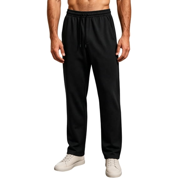 SAWOBUUN Mens Summer Quick Dry Pants Straight Leg Elastic Waist Lightweight Breathable Relaxed Fit Trousers