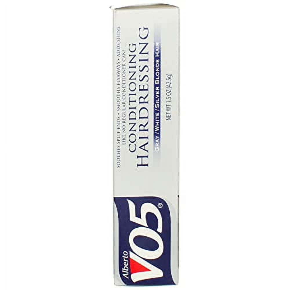 VO5 Conditioning Hairdressing - For Gray, White, and Silver Blonde Hair - 1.5 Oz - Soothes and Smoothes Split Ends, Flyaways and Ads Shine -