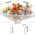 thumbnail image 2 of Topekada 2 Pcs Stuffed Animal Storage Hammock, Nursury Hanging Organizer - Extra Large Mesh Toy Wall Corner Hanging Storage Net Baby Kids Children(84 inch), 2 of 5