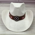 thumbnail image 2 of Biezeib Women’s Cowgirl Hat Breathable Wide Brim Flower Embroidery Sun Protection Straw Hat Sun Hat for Spring Summer, 2 of 6