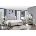 thumbnail image 4 of ACME Sliverfluff Queen Bed w/Storage & LED, Synthetic Leather & Champagne Finish, 4 of 8