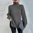thumbnail image 4 of Fengactive Women's Turtleneck Sweaters Slouchy Knit Sweater Winter Fashion Cable Weaving Long Sleeve Pullover, 4 of 7