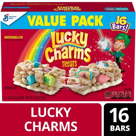 Lucky Charms Cereal Treat Bars, Snack Bars, Value Pack, 16 Count, 13.6 oz