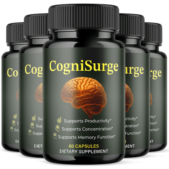 CogniSurge Advanced Formula Brain Support Pills Maximum Strength Supplement Cogni Surge 300 Capsules