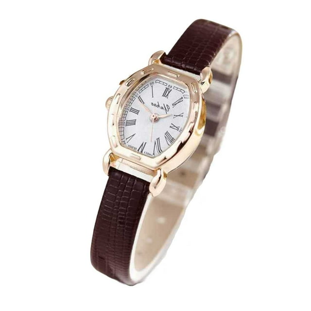 Sonducket Reloj de de cuero para mujer y niña, pequeña, esfera pequeña, relojes informales, reloj de Relojes Café