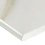 Calacatta Ivory Bullnose 3 in. x 18 in. Polished Polished Porcelain Wall Tile (15 lin. ft./case)