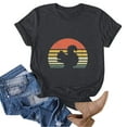 thumbnail image 4 of TSADFHJI T-Shirts Graphiques pour Femmes Manches Longues Mode Décontractée Imprimé Manches Courtes Tunique d'Été TG Gris Foncé, 4 of 4