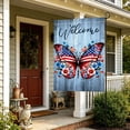 thumbnail image 2 of Yhmxh 4th of July Garden Flag 12x18 Inch Patriotic Double Sided Burlap Flag Outside, Memorial Day Welcome Flag American Stars and Stripes 250th Anniversary Flag Yard Outdoor Decoration, 2 of 7