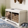 thumbnail image 6 of SAFAVIEH Freddy Contemporary Wicker Storage Bench with Cushion, Vintage White, 6 of 15