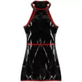 thumbnail image 5 of Women Sexy Leather Dress, Wetlook PVC Leather, Plus Size S-5XL, Shiny Latex Hip Skirt, 5 of 6