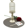 thumbnail image 5 of Retro Shabby Candle Holder, Decorative Birdcage Candle Holder Vintage Metal Candlestick for Wedding ,Party Home Decor White 15 Inch, 5 of 7
