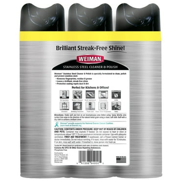 Weiman Stainless Steel Cleaner and Polish (17 Ounce 3 Count)