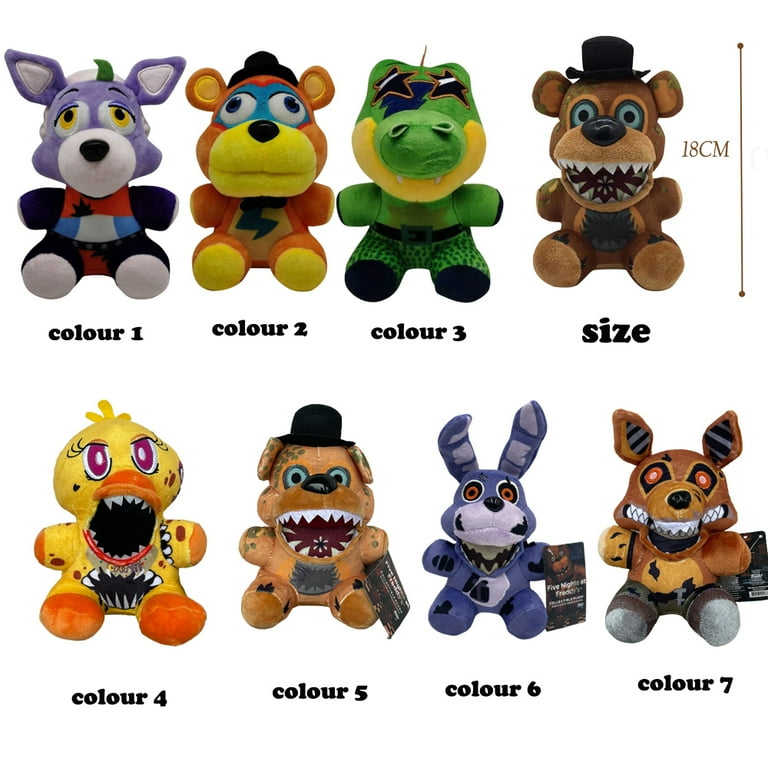 Set 5 High Score Plush - 8 Chica Freddy Foxy Bonnie Five Night at Freddy's FNaF  Plush Toy Stuffed Doll 