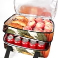 thumbnail image 5 of Thanksgiving Double Layered Insulated Lunch Bag with Two Compartments, Large Capacity, Refrigeration Capability - 7.1x11.4x16.1 inches - Hand Carry Meal Bag, 5 of 6