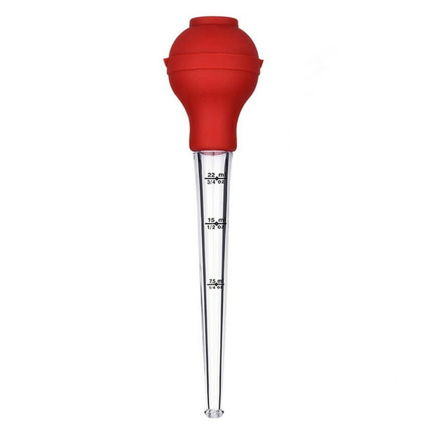EeaseMX Gotero de aceite de cocina, jeringa para pavo, bomba de condimento de silicona, tubo de goteo de aceite, herramienta para barbacoa (color aleatorio)