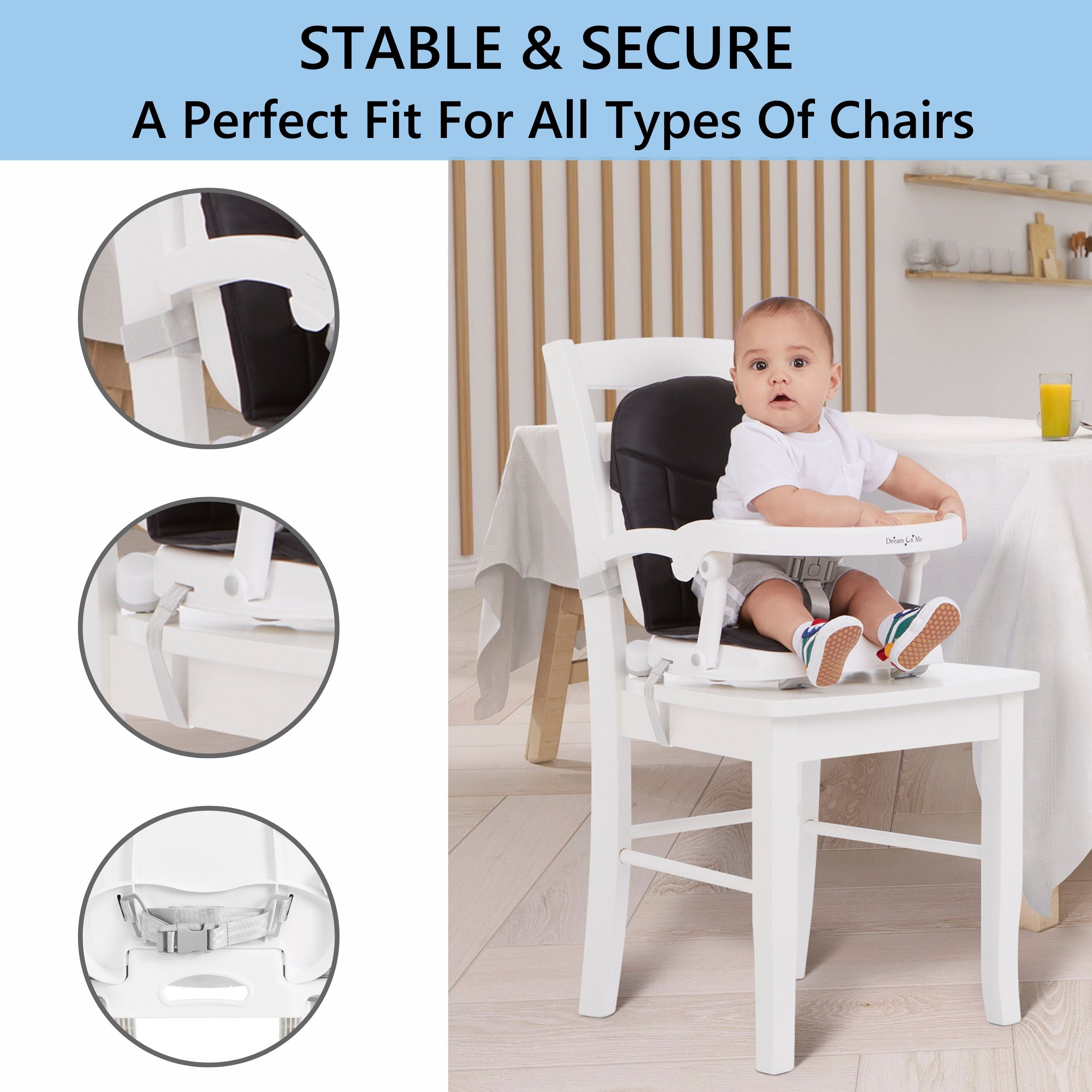 Dream On Me Munch N' Go Booster Seat in Black