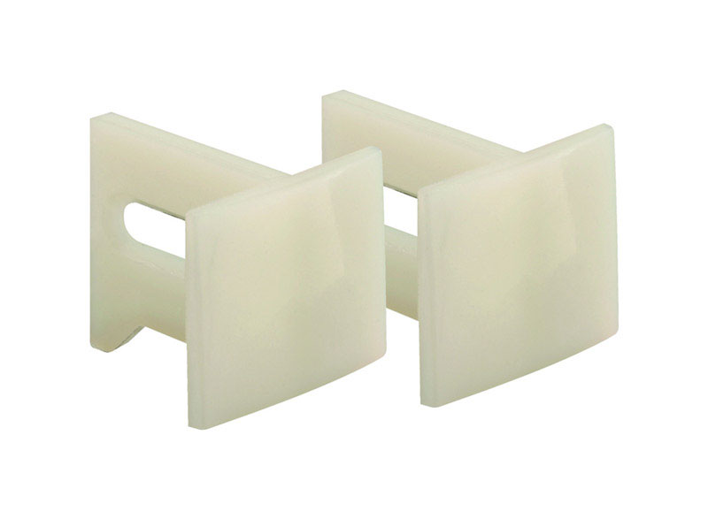 Pocket Door Bottom Guides, 11/8 in., Plastic, White (2pack)