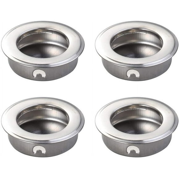 4Pcs 35Mm Flat Stainless Steel Flush Mounted Pull Out Finger Insert Sliding Door Handle Cabinet Pull Drawer Hardware