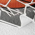 thumbnail image 5 of Castle Fairy Gray Basketball Hoop Print Quilt King,Court Line Design King Coverlet Set,Gray Orange White, 5 of 7