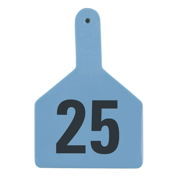 Z Tags Cow, Numbered (25) Color: Blue Number: 76-100