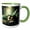 Green/White, variant on 3drose, Forest Fairy in the Mossy Forest, 15oz Two-tone Yellow Mug