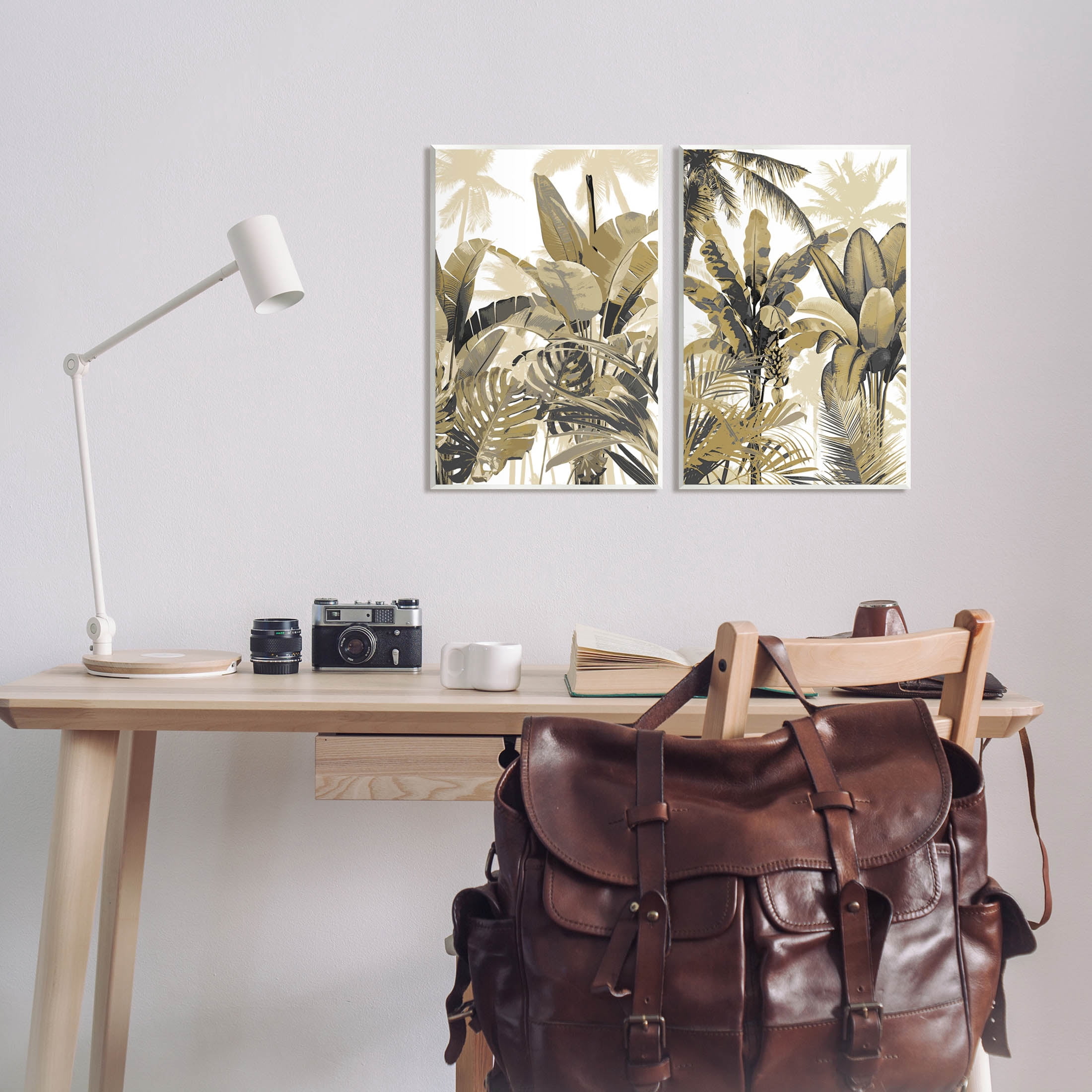 Tropical Jungle Plants Vegetation Botanical & Floral Graphic Art Unframed Art Print Wall Art, Set of 2