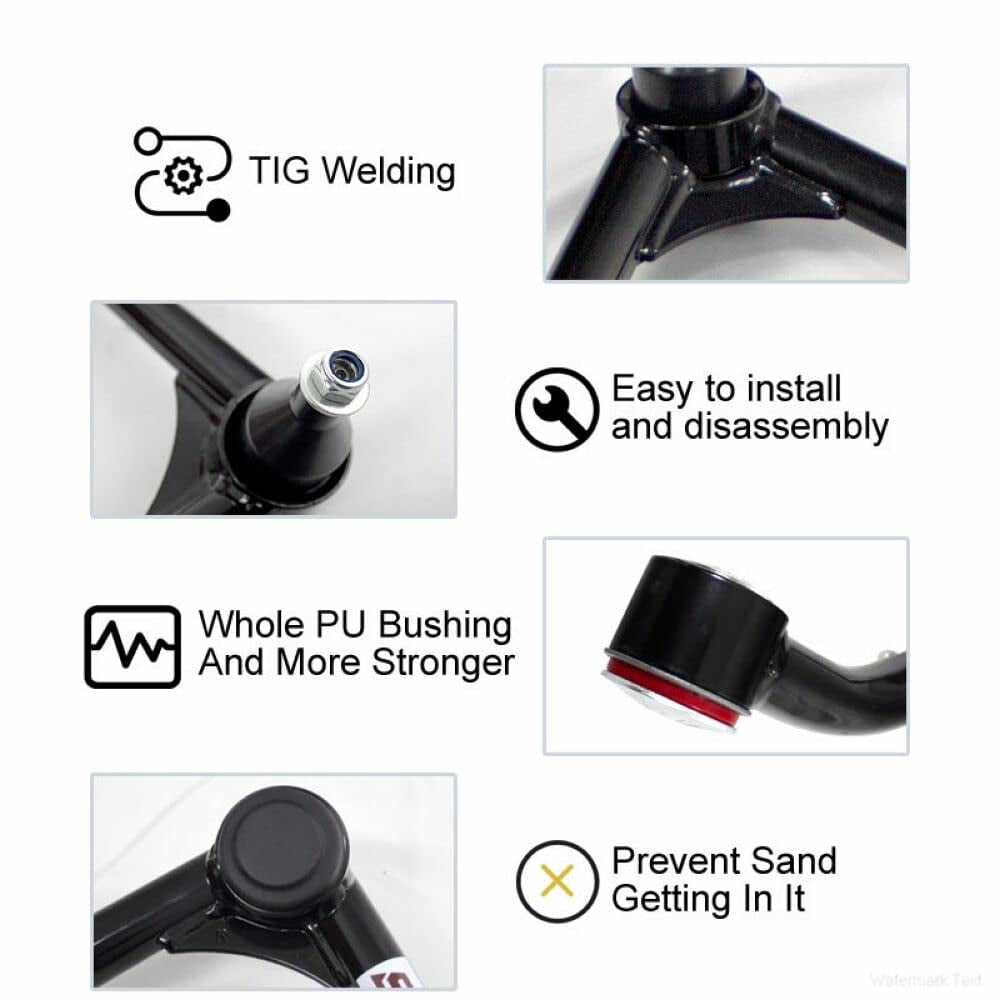 Pair (2 PCS) Front Upper Control Arm Compatible with 2014-2018 Silverado Sierra 1500 2WD 4WD 2-4" Tubular Lift Kit with PU Bushings Ball Joints UCA Greasable