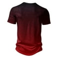 thumbnail image 5 of Njoeus Mens Shirts T Shirts For Man Mens Casual Slim Fitted Henleys Shirts Short Sleeve Fashion Gradient T-Shirts For Men Big & Tall S-5Xl Black Sports T Shirt Men On Clearance, 5 of 5